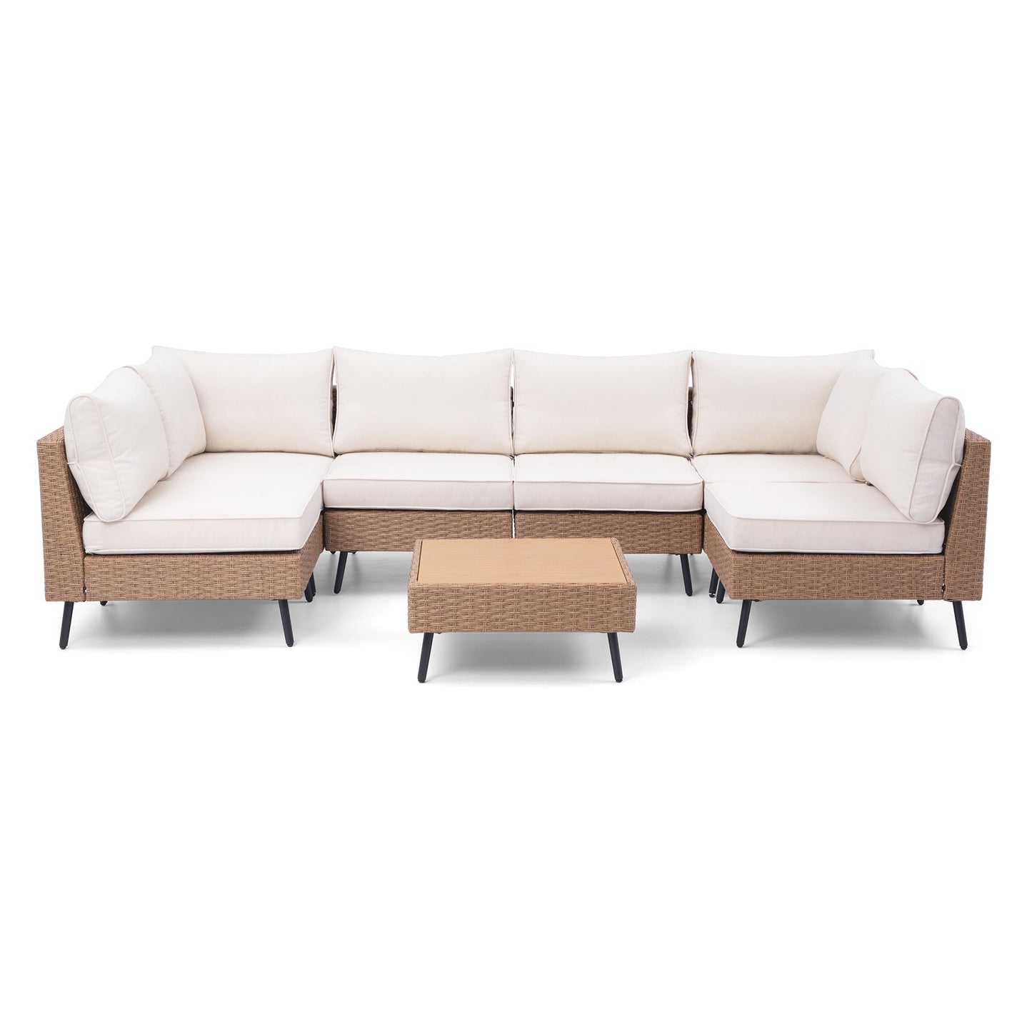 LAUSAINT HOME 7-Piece Wicker Patio Furniture Set