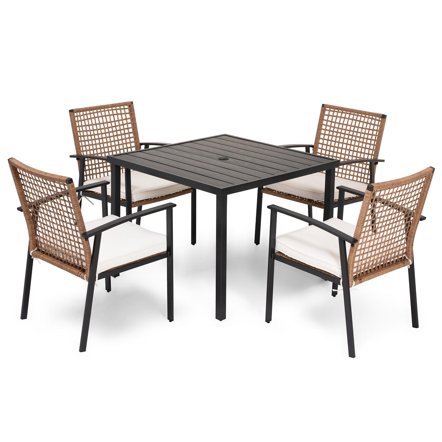 Lausaint Home 5-piece Outdoor Rattan Dining Set