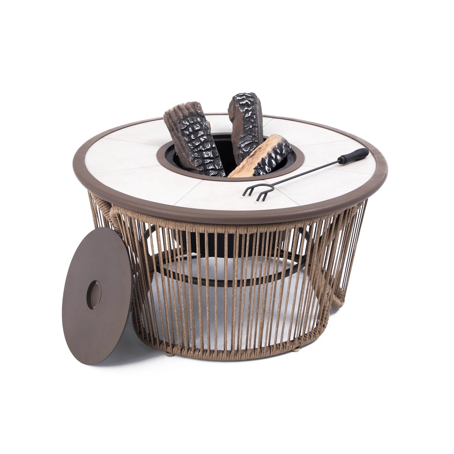 LAUSAINT HOME 3 in 1 Fire Pit for Backyard Bonfire Patio Outside