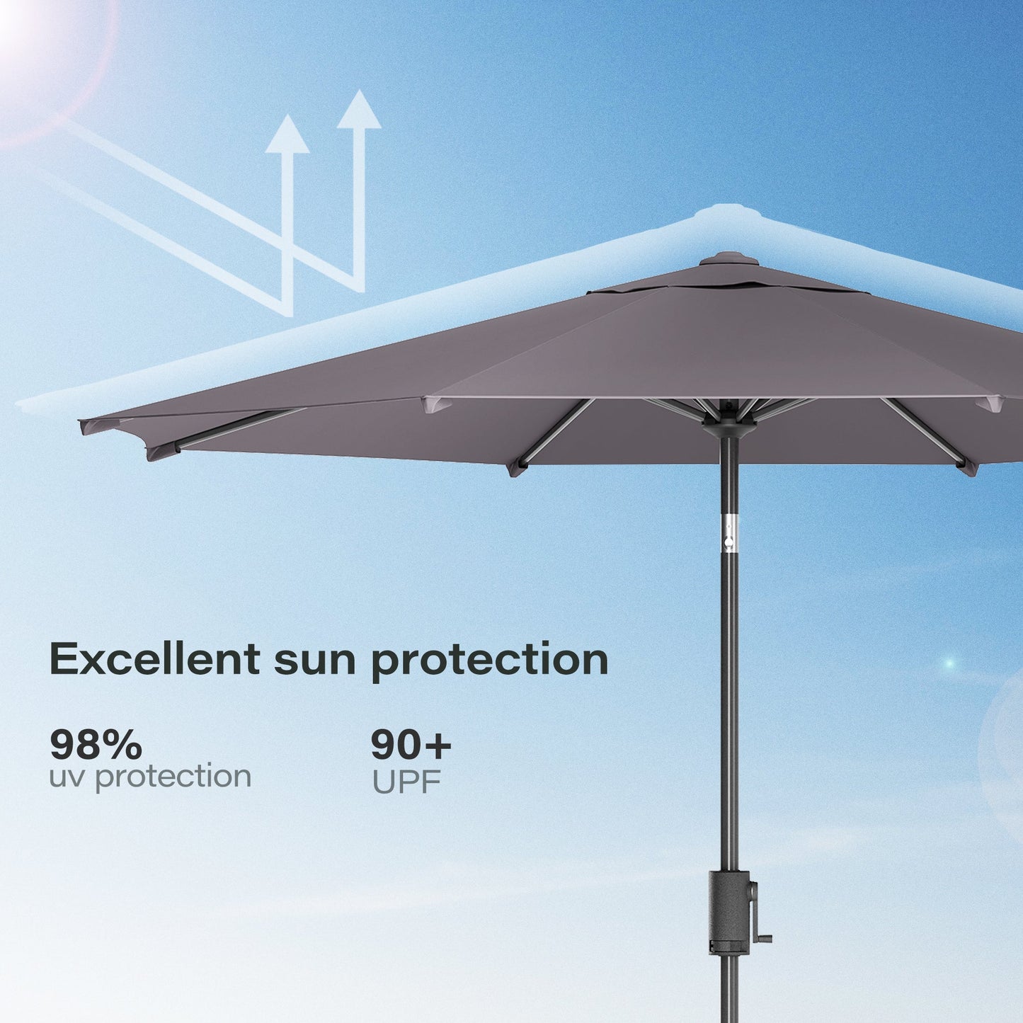 LAUSAINT HOME 9' Outdoor Patio Umbrella