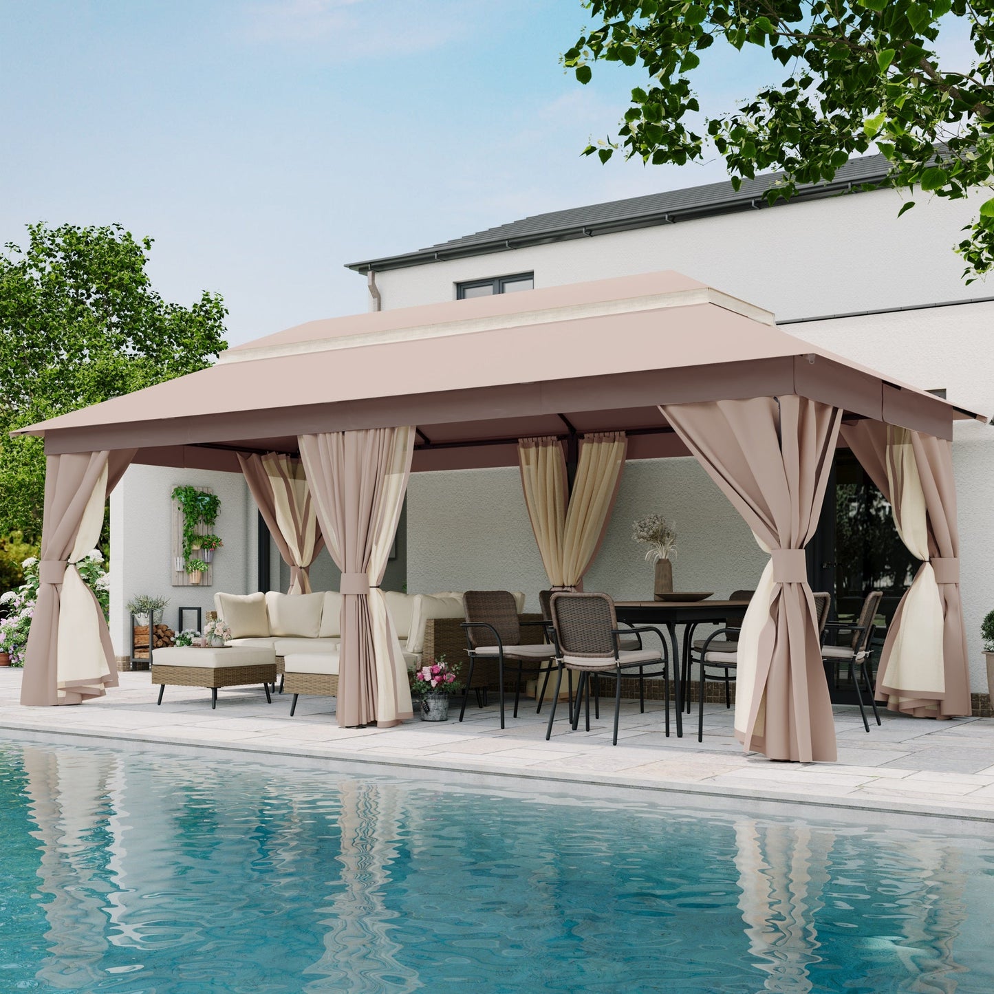 LAUSAINT HOME 10'X 20' Patio Steel Gazebo