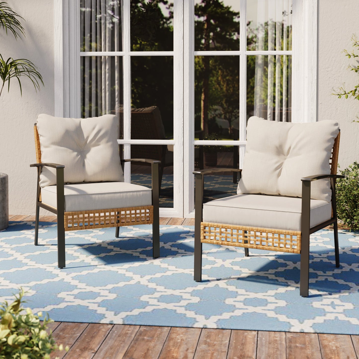 LAUSAINT HOME 4-piece Rattan Conversation Set