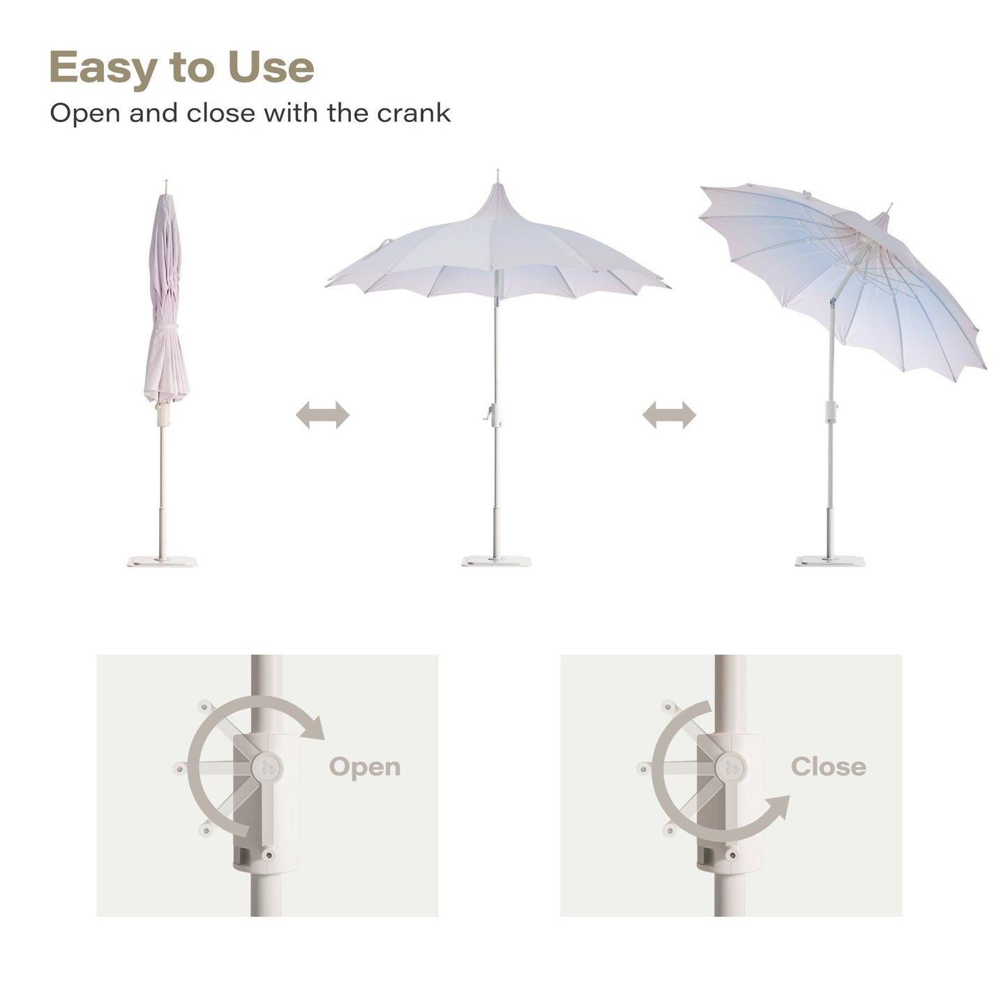LAUSAINT HOME 9FT Pergoda Patio Umbrella