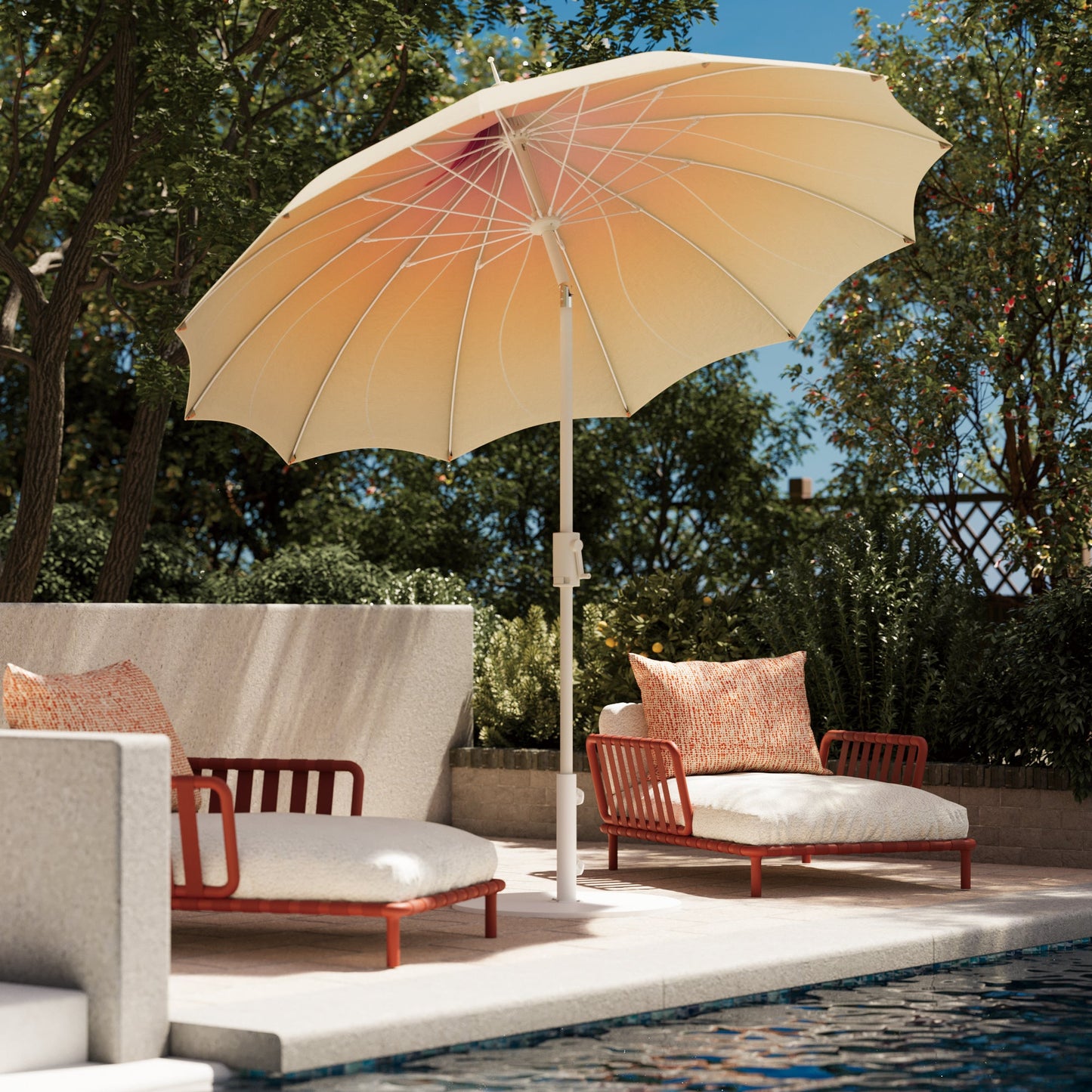LAUSAINT HOME 9FT Pergoda Patio Umbrella