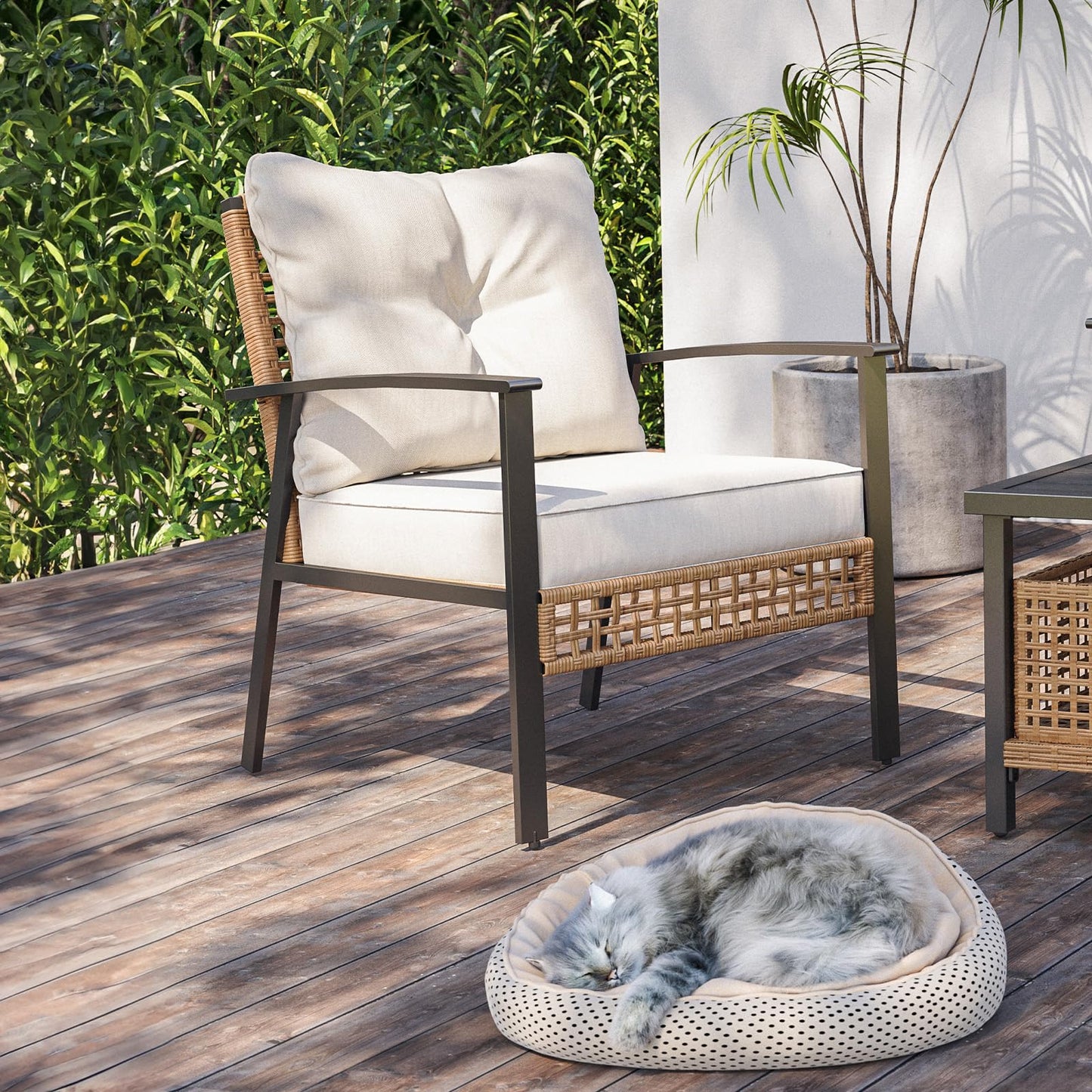 LAUSAINT HOME 4-piece Rattan Conversation Set