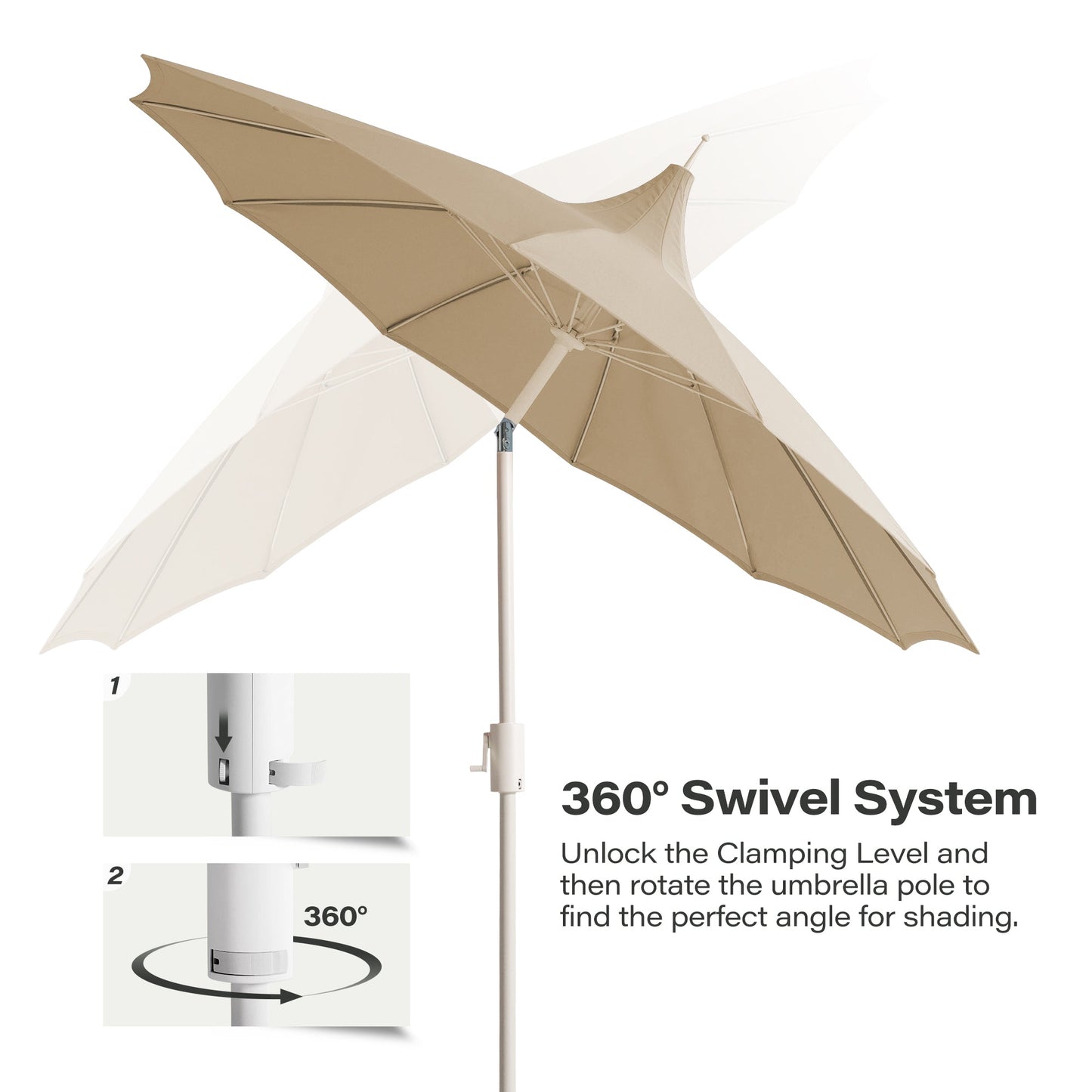 LAUSAINT HOME 9FT Patio Offset Umbrella