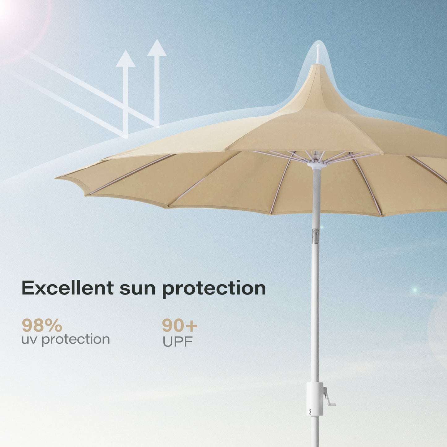 LAUSAINT HOME 9FT Patio Offset Umbrella