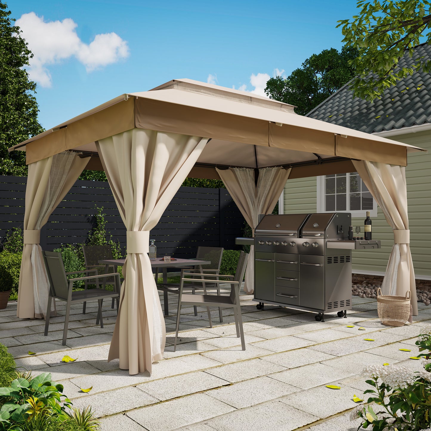 LAUSAINT HOME 10'X13' Patio Steel Gazebo