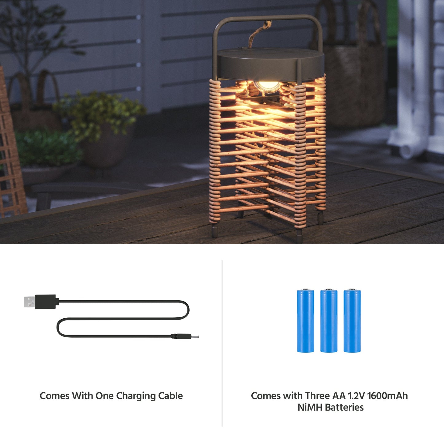 LAUSAINT HOME Outdoor Solar Table Lamp