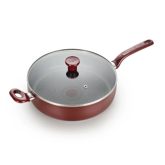 T-fal Easy Care Nonstick Cookware, Jumbo Cooker, 5 Quart, Red, B0898264