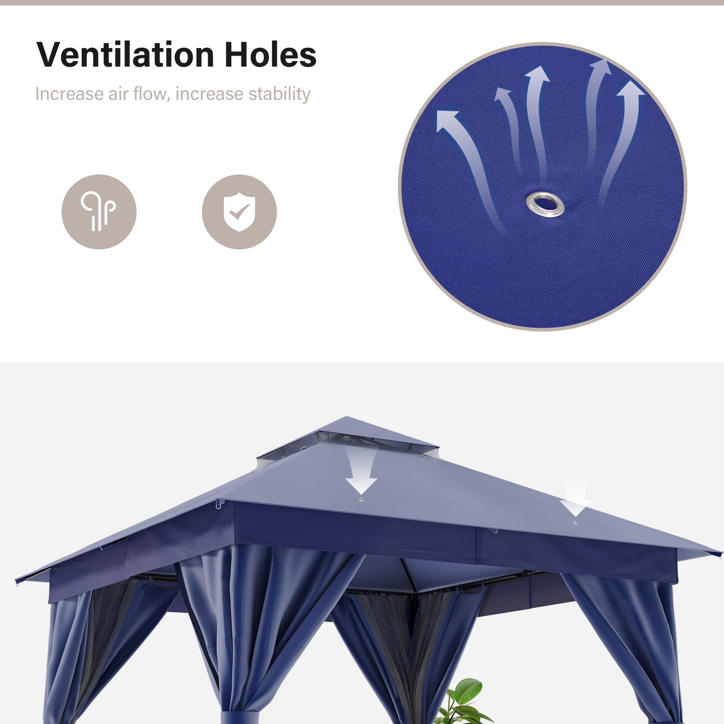 LAUSAINT HOME 10'X10' Patio Steel Gazebo