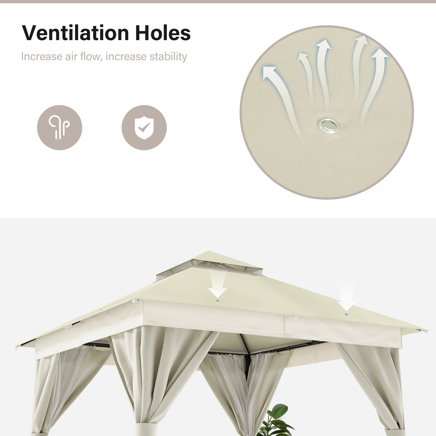 LAUSAINT HOME 10'X10' Patio Steel Gazebo