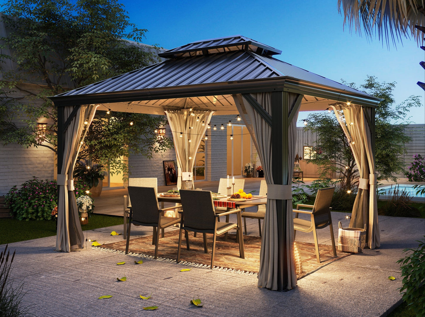 LAUSAINT HOME 10'X12' Hardtop Gazebo
