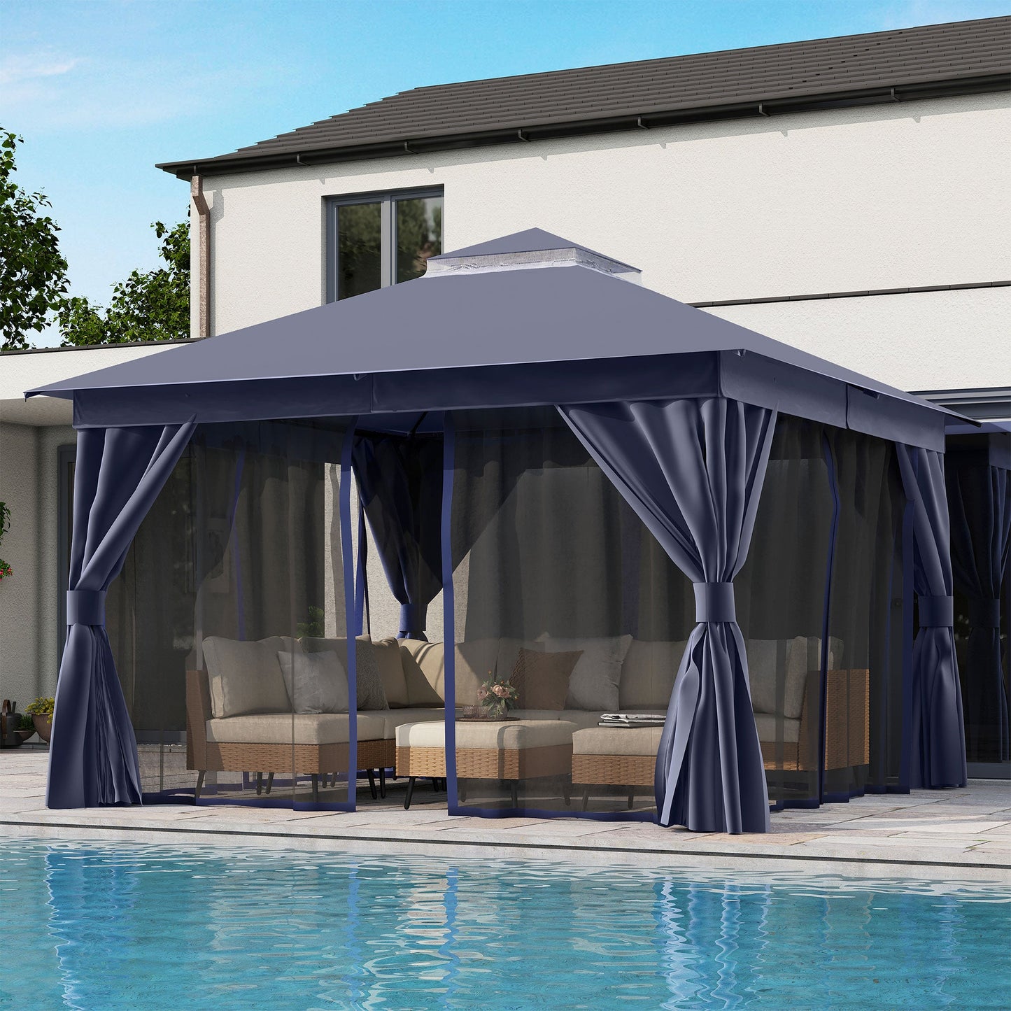 LAUSAINT HOME 12'X 12'  Patio Steel Gazebo