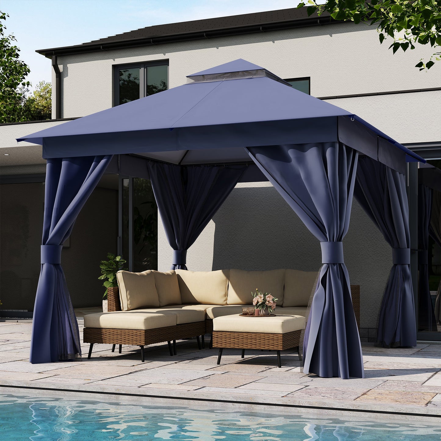 LAUSAINT HOME 10'X10' Patio Steel Gazebo