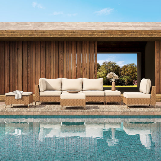 LAUSAINT HOME 7-Piece Outdoor Patio Set with Hidden Storage