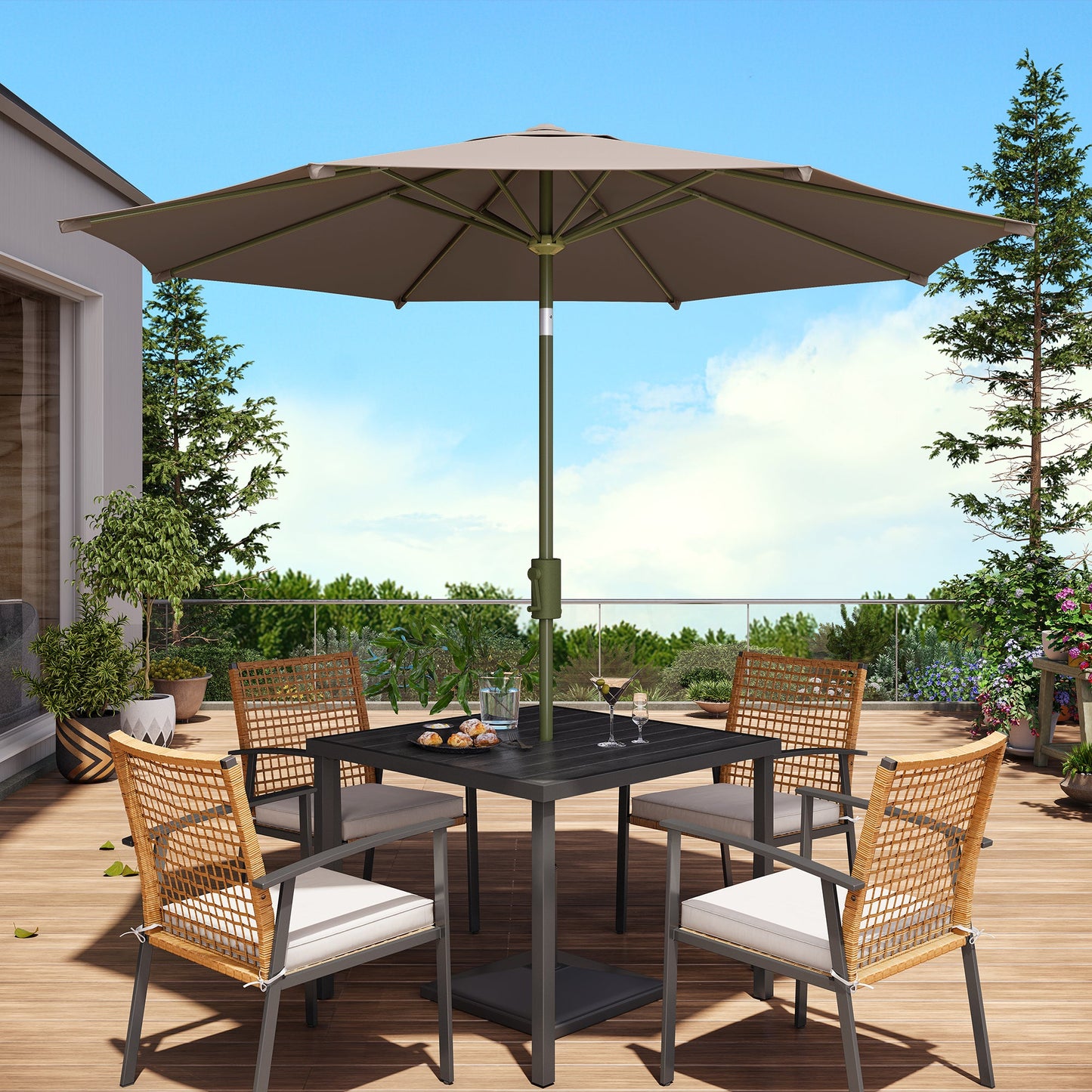 LAUSAINT HOME 9' Outdoor Patio Umbrella