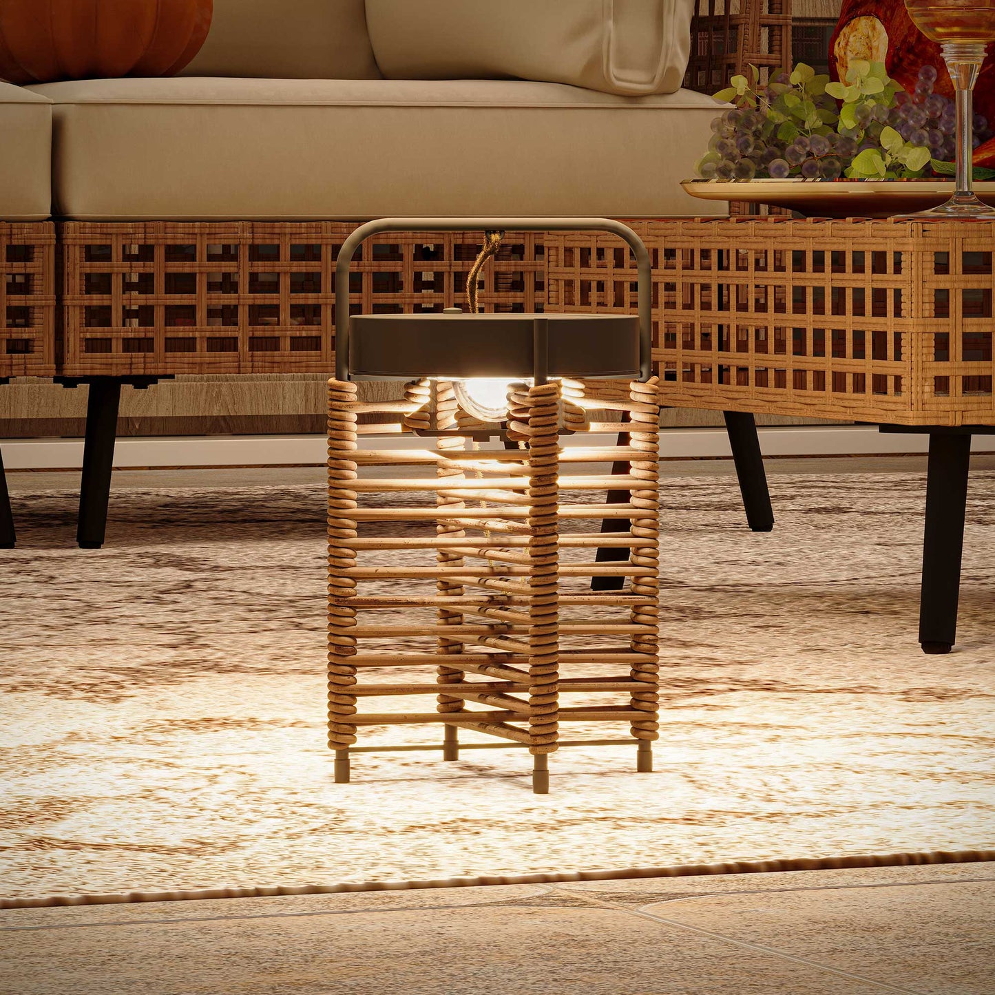 LAUSAINT HOME Outdoor Solar Table Lamp