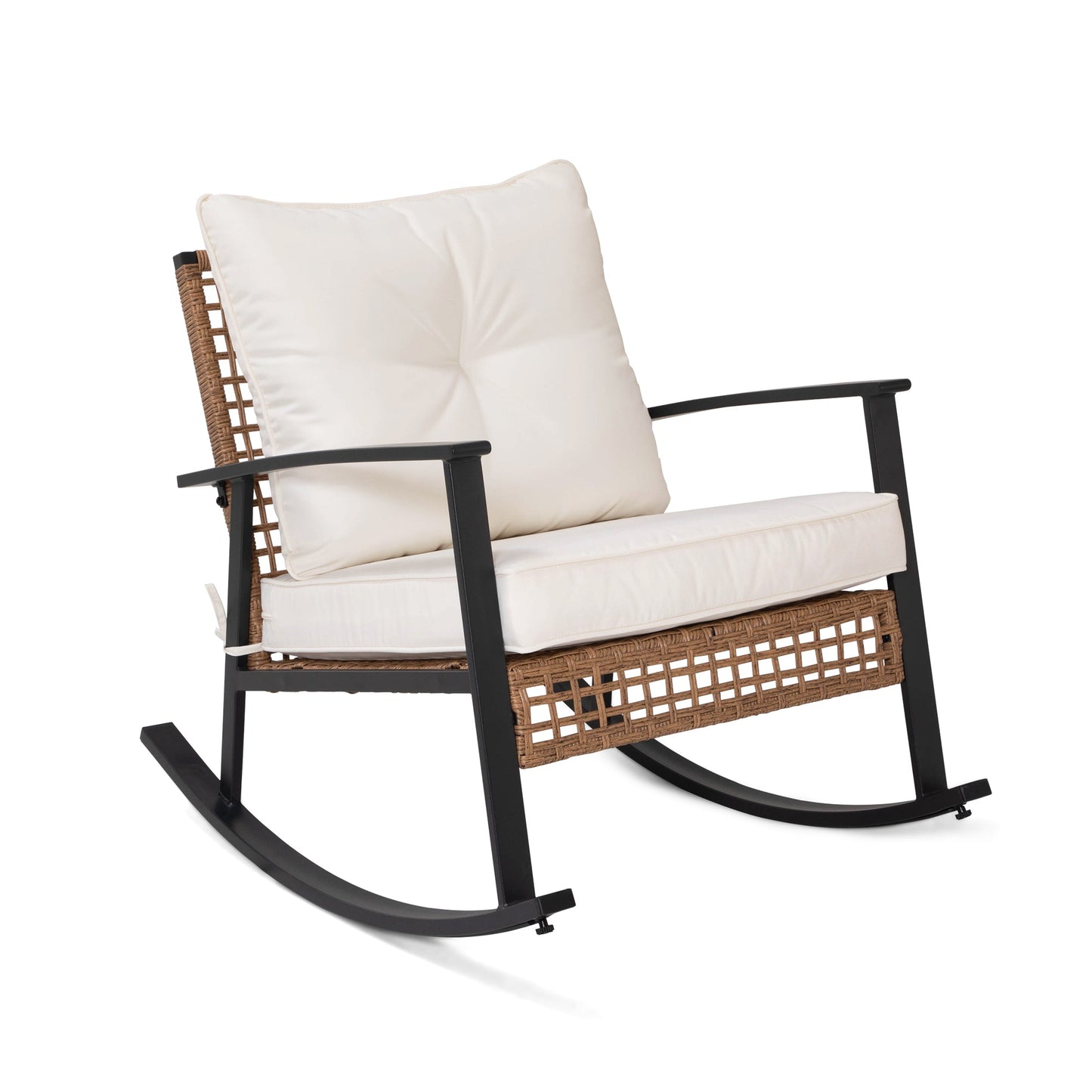 LAUSAINT HOME Wicker Outdoor Rocking Chair（2-piece/ 1-piece）