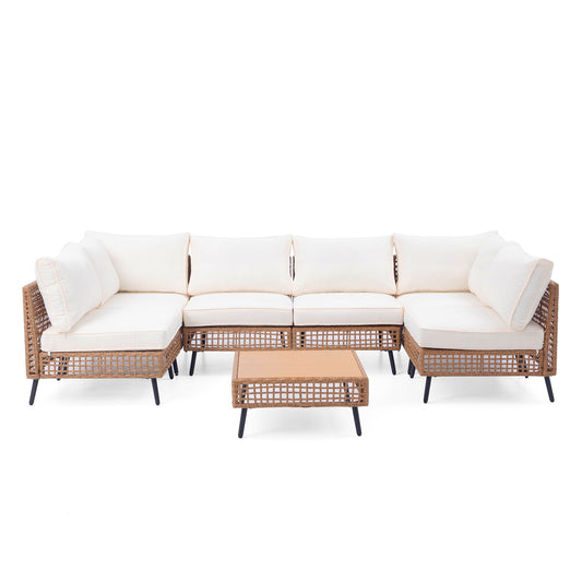 LAUSAINT HOME 7-Piece Wicker Patio Furniture Set