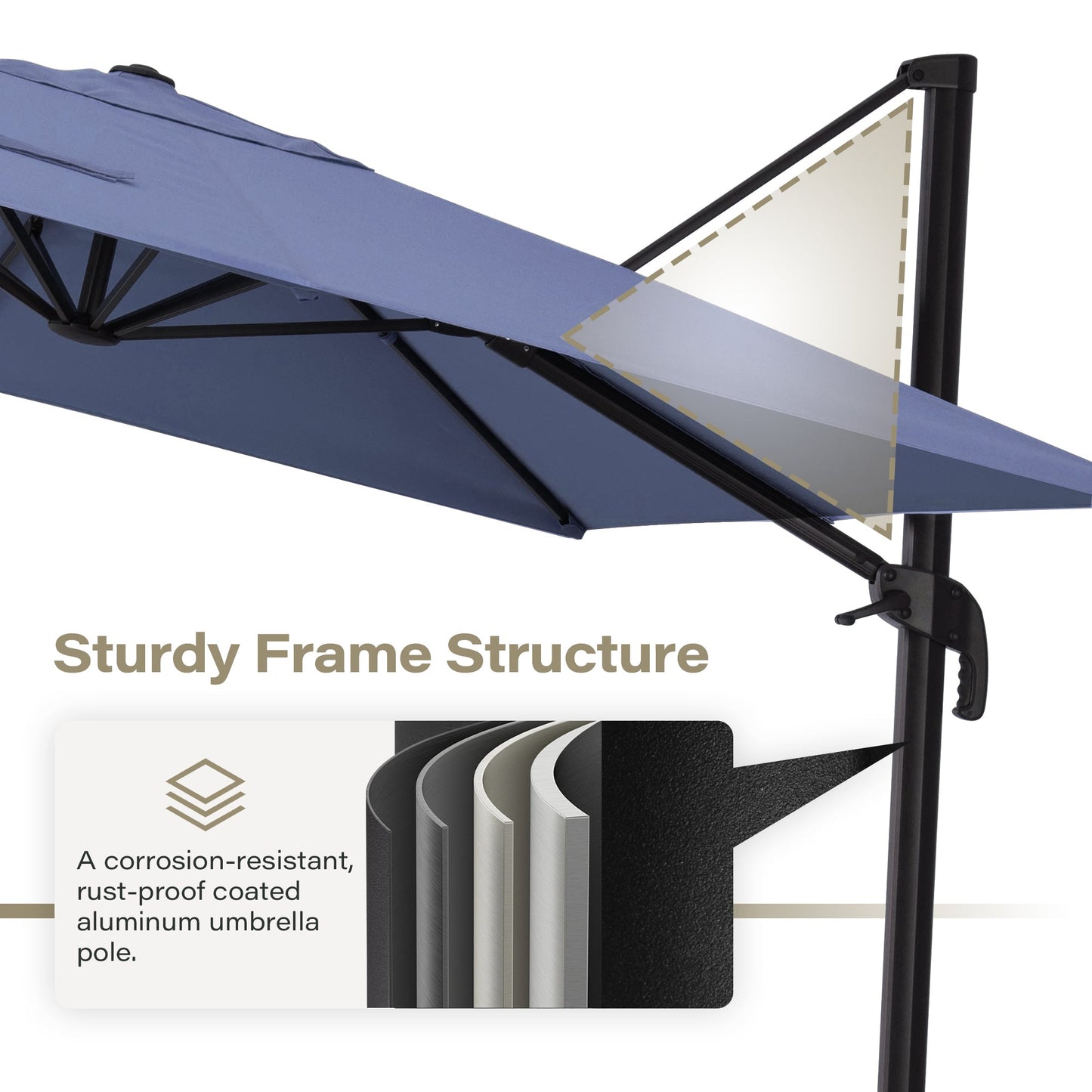 LAUSAINT HOME Square Cantilever Umbrella