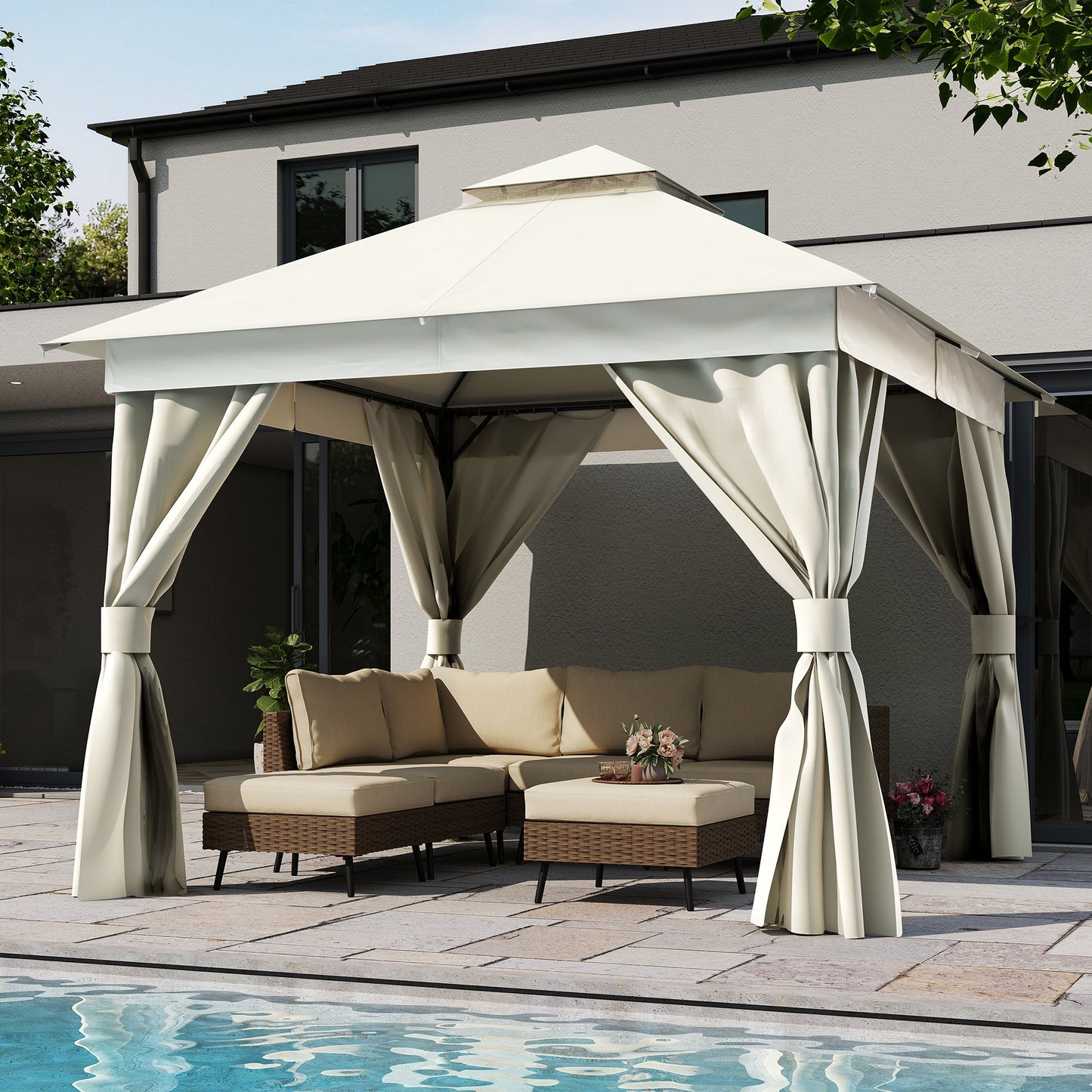 LAUSAINT HOME 10'X10' Patio Steel Gazebo