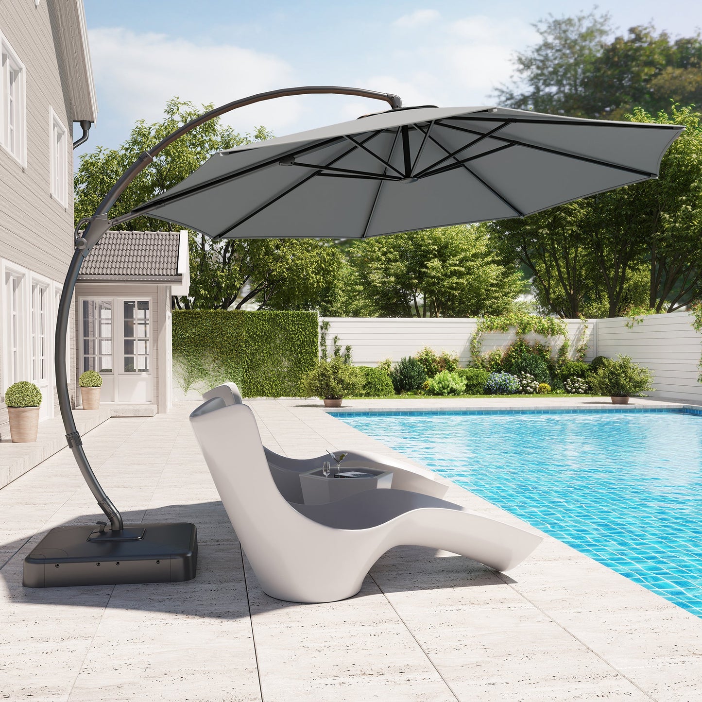Lausaint Home 11' Deluxe Cantilever Umbrella