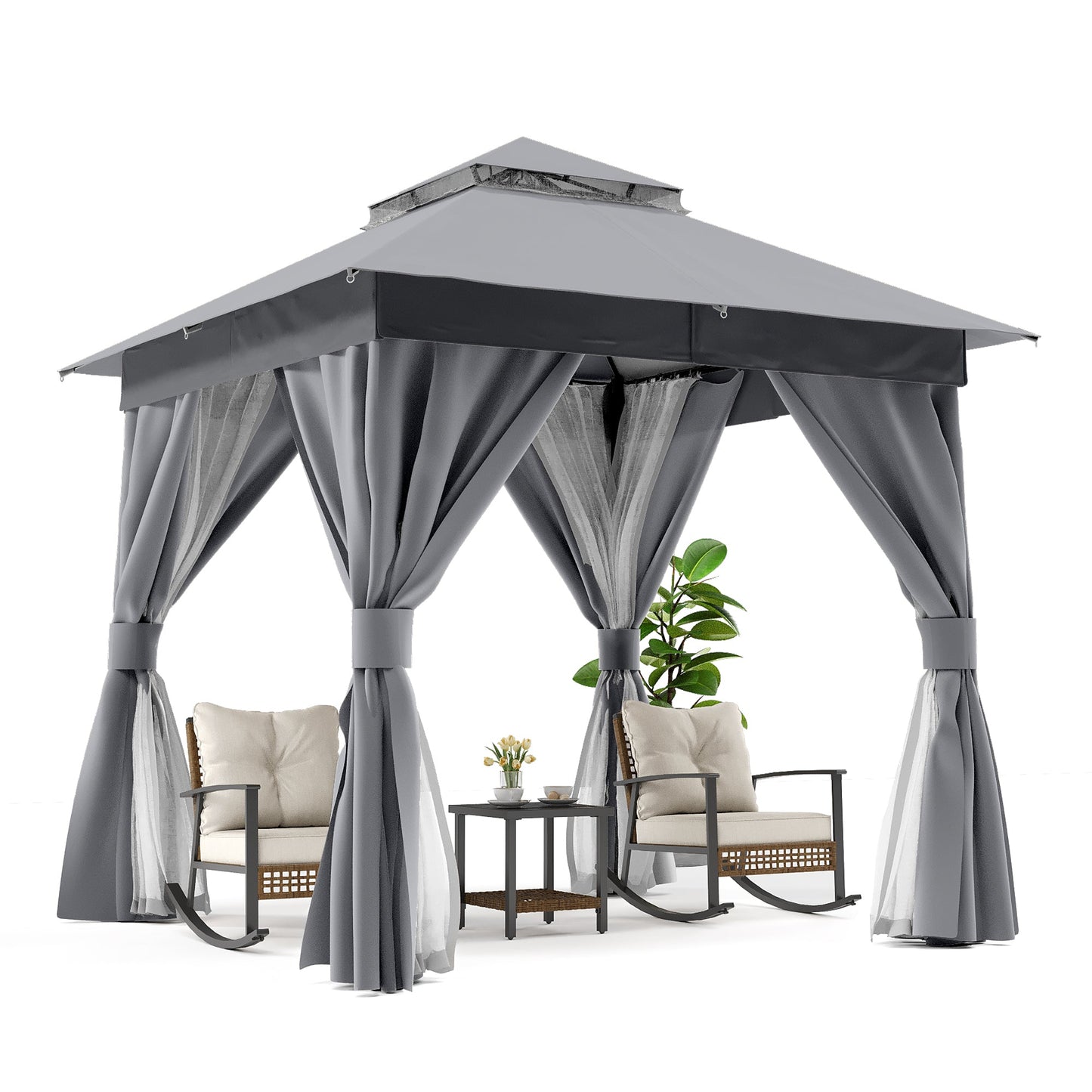 LAUSAINT HOME 8'X 8'  Patio Steel Gazebo