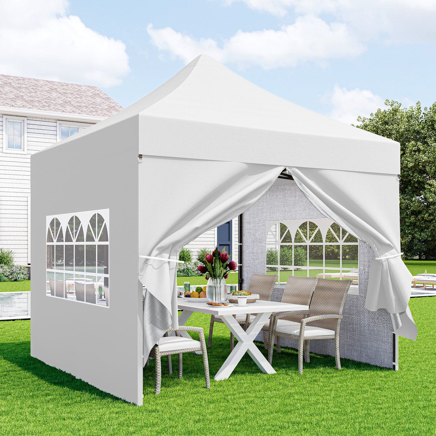 LAUSAINT HOME 10x10 Pop Up Canopy Tent