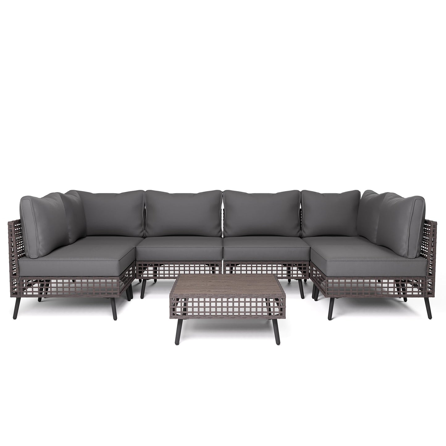 LAUSAINT HOME 7-Piece Wicker Patio Furniture Set