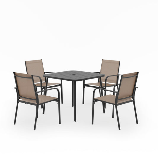 LAUSAINT HOME 5 Pieces Outdoor Textilene Dining Set