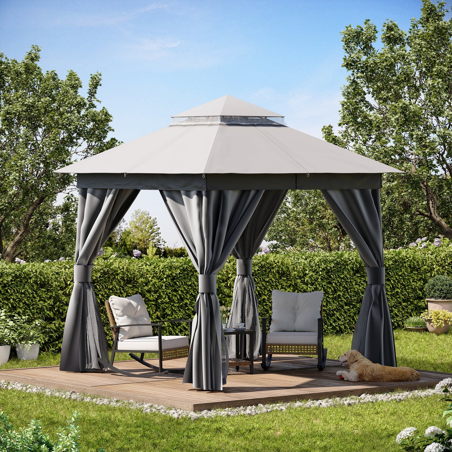 LAUSAINT HOME 8'X 8'  Patio Steel Gazebo