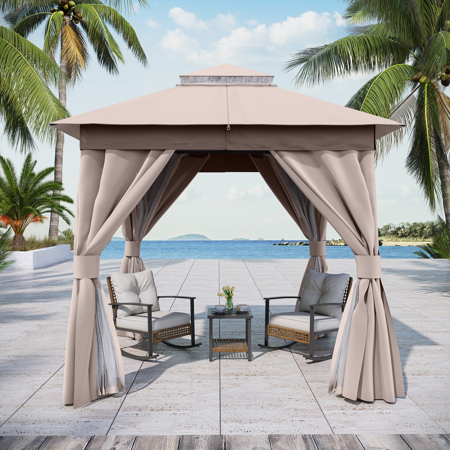 LAUSAINT HOME 8'X 8'  Patio Steel Gazebo