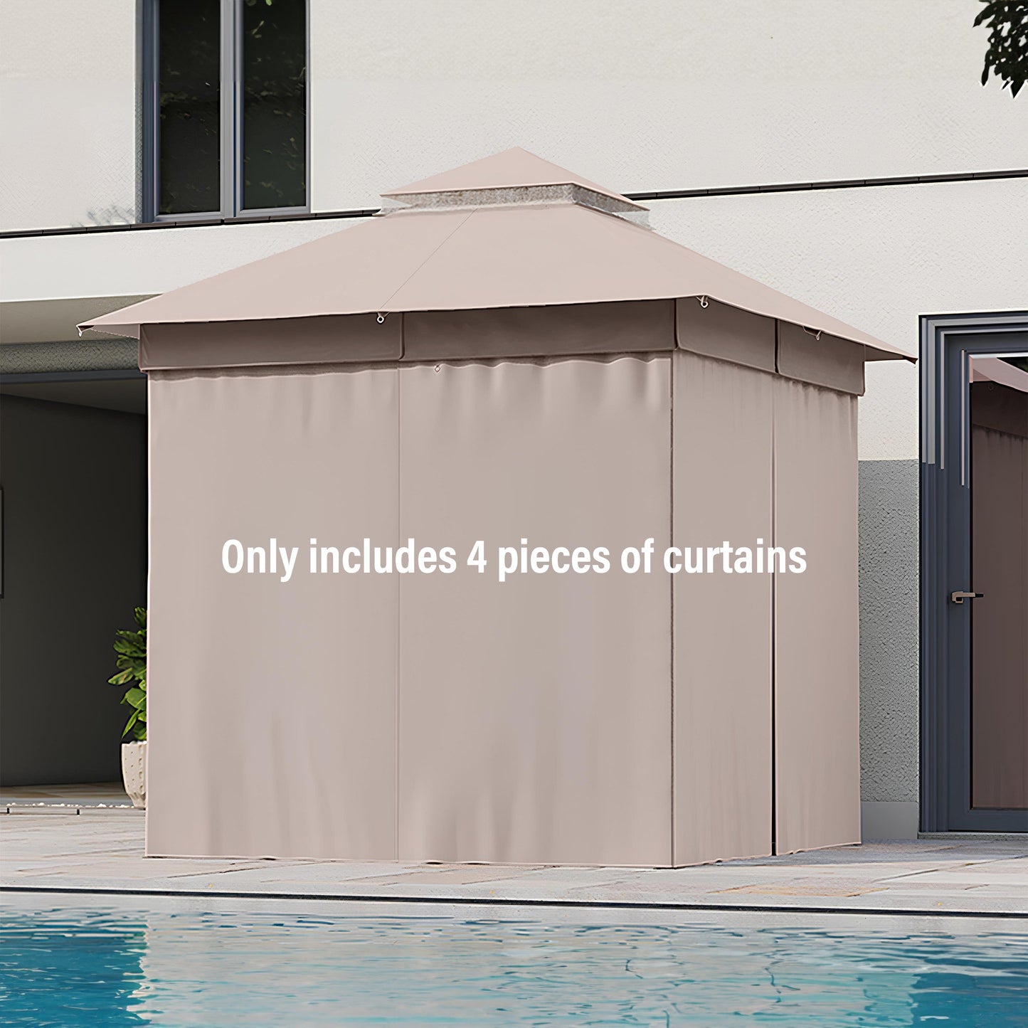 LAUSAINT HOME Canopy / Privacy Curtain For Lausaint Home Gazebo