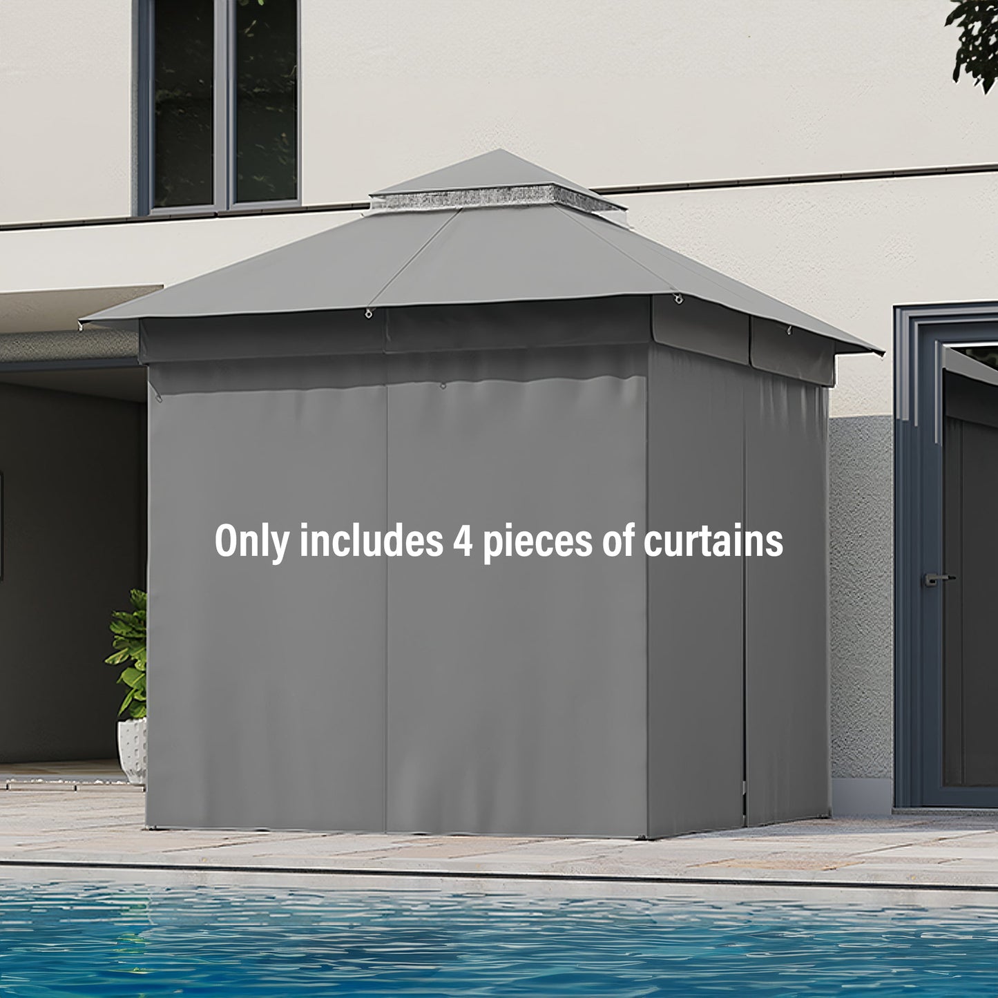 LAUSAINT HOME Canopy / Privacy Curtain For Lausaint Home Gazebo