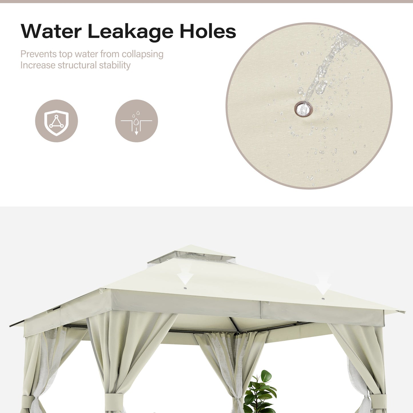 LAUSAINT HOME 12'X 12'  Patio Steel Gazebo
