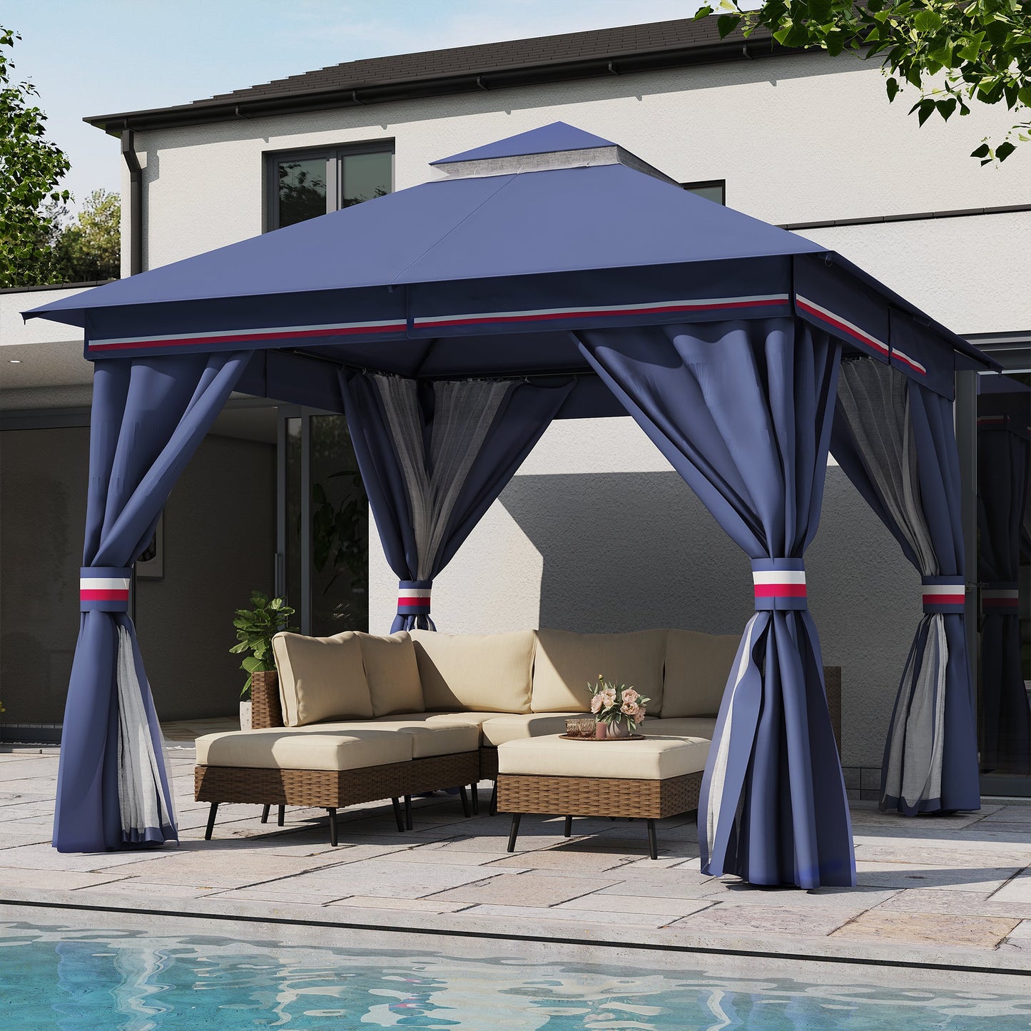 LAUSAINT HOME 10'X10' Patio Steel Gazebo