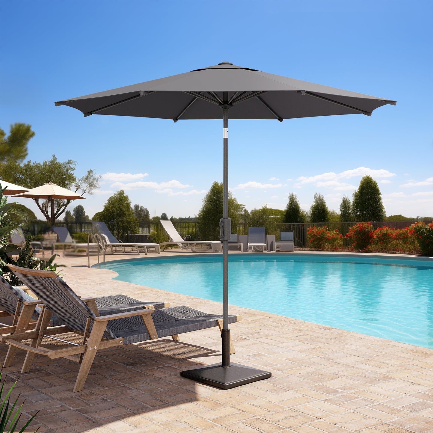 LAUSAINT HOME 9' Outdoor Patio Umbrella