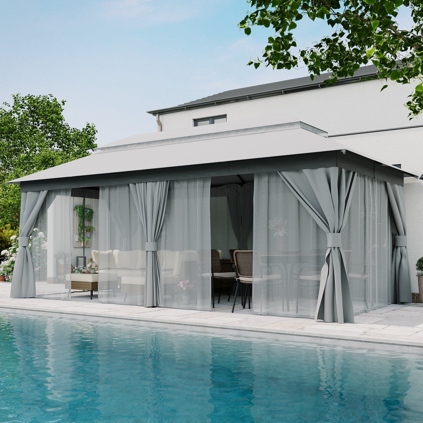 LAUSAINT HOME 10'X 20'  Patio Steel Gazebo