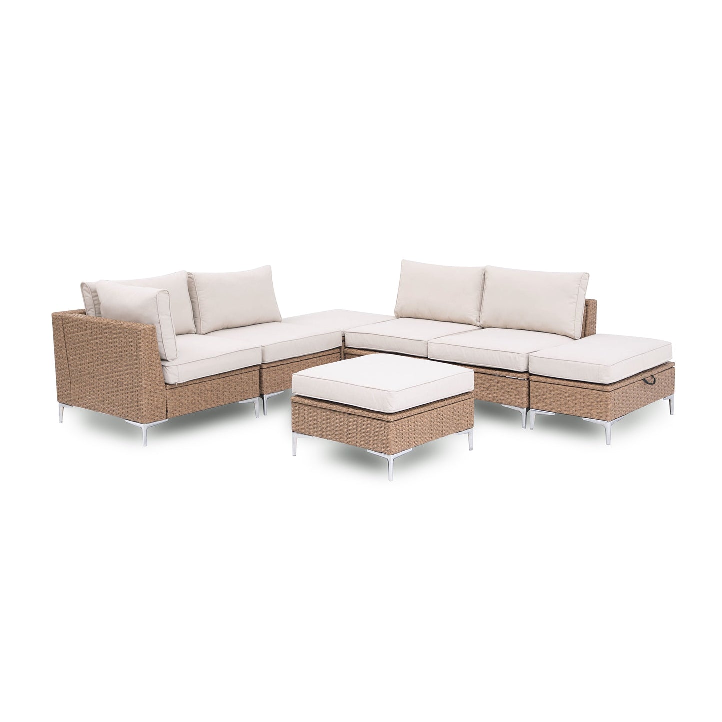 LAUSAINT HOME 7-Piece Outdoor Patio Set with Hidden Storage