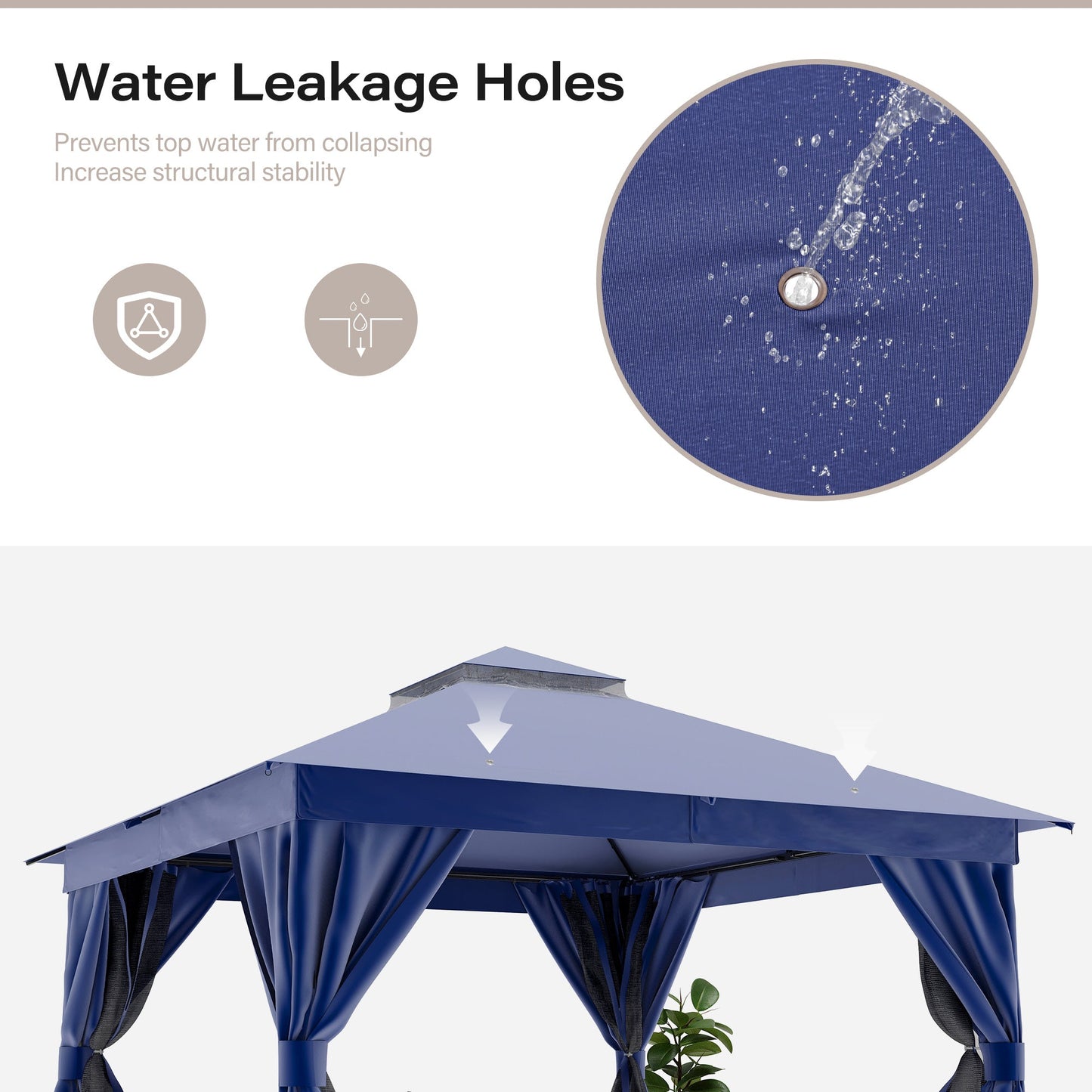 LAUSAINT HOME 12'X 12'  Patio Steel Gazebo