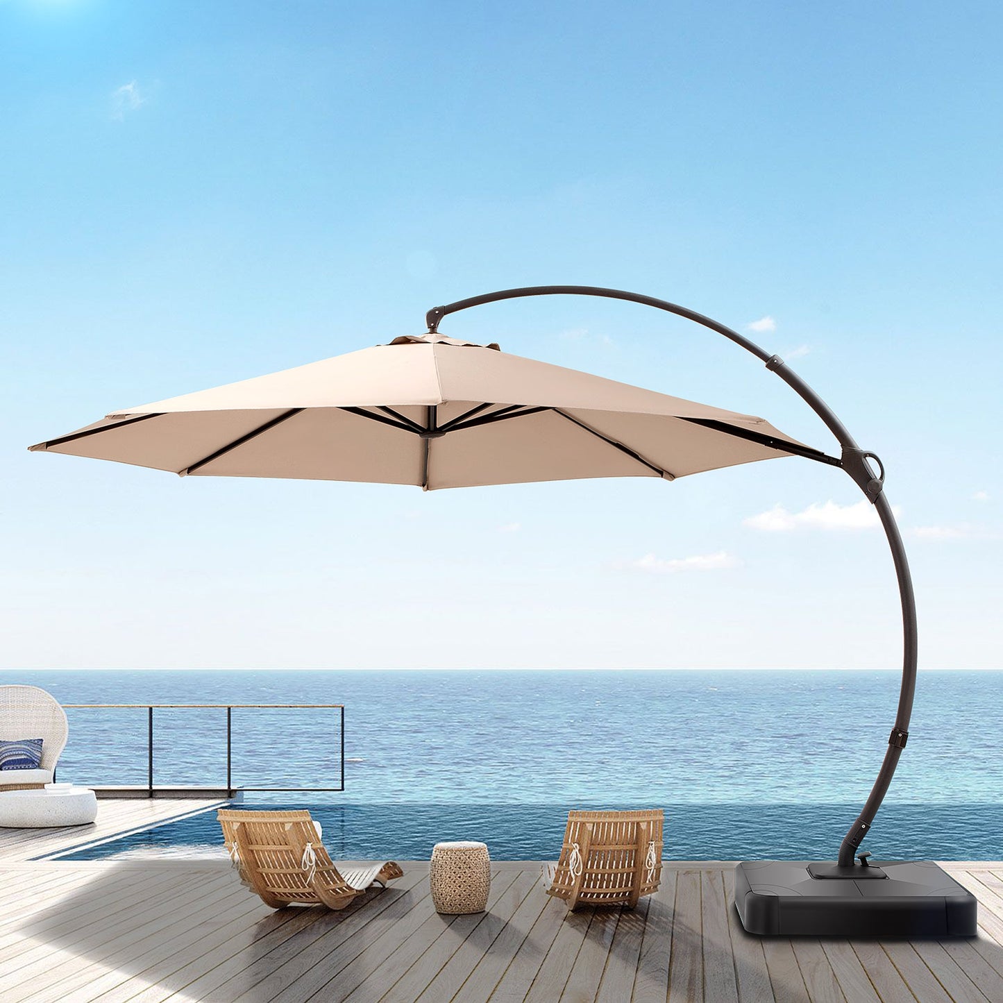 LAUSAINT HOME 12' Deluxe Cantilever Umbrella