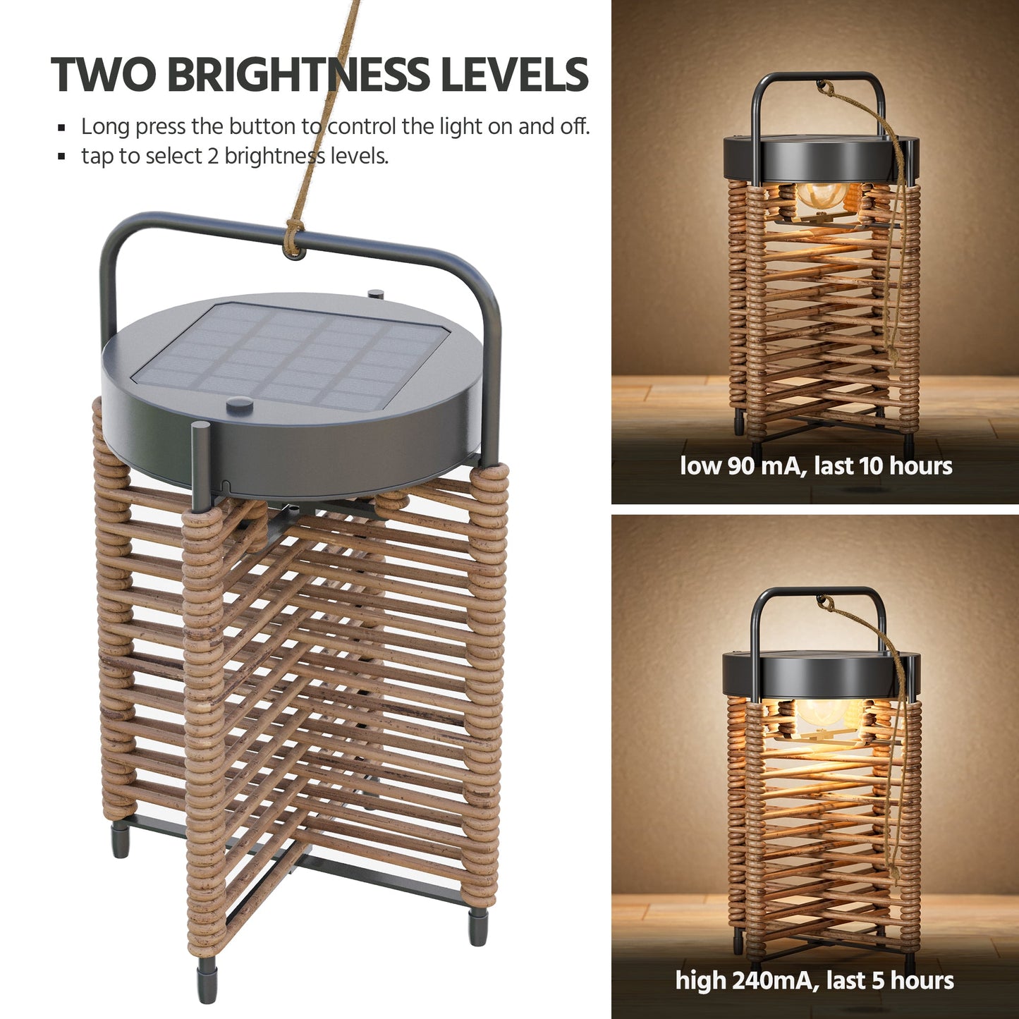 LAUSAINT HOME Outdoor Solar Table Lamp
