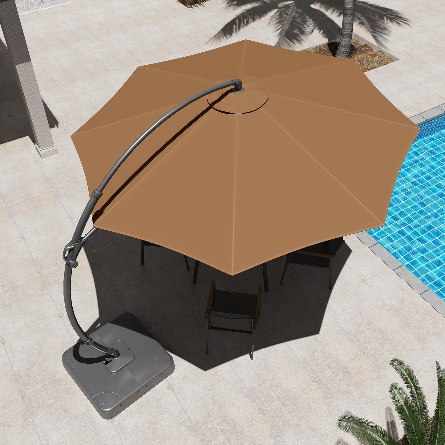 LAUSAINT HOME 10' Deluxe Cantilever Umbrella
