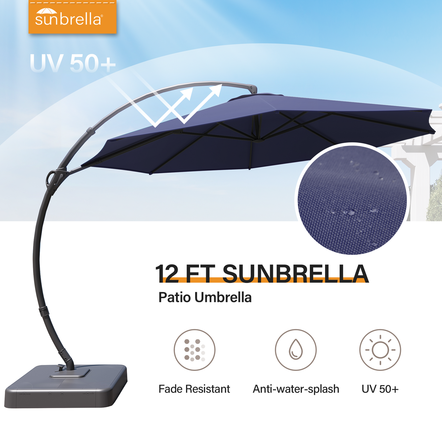 12' Sunbrella ®Cantilever Umbrella