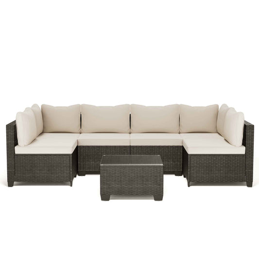 LAUSAINT HOME 7-Piece Wicker Outdoor Conversation Sets