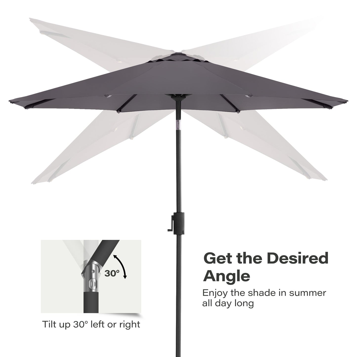 LAUSAINT HOME 9' Outdoor Patio Umbrella
