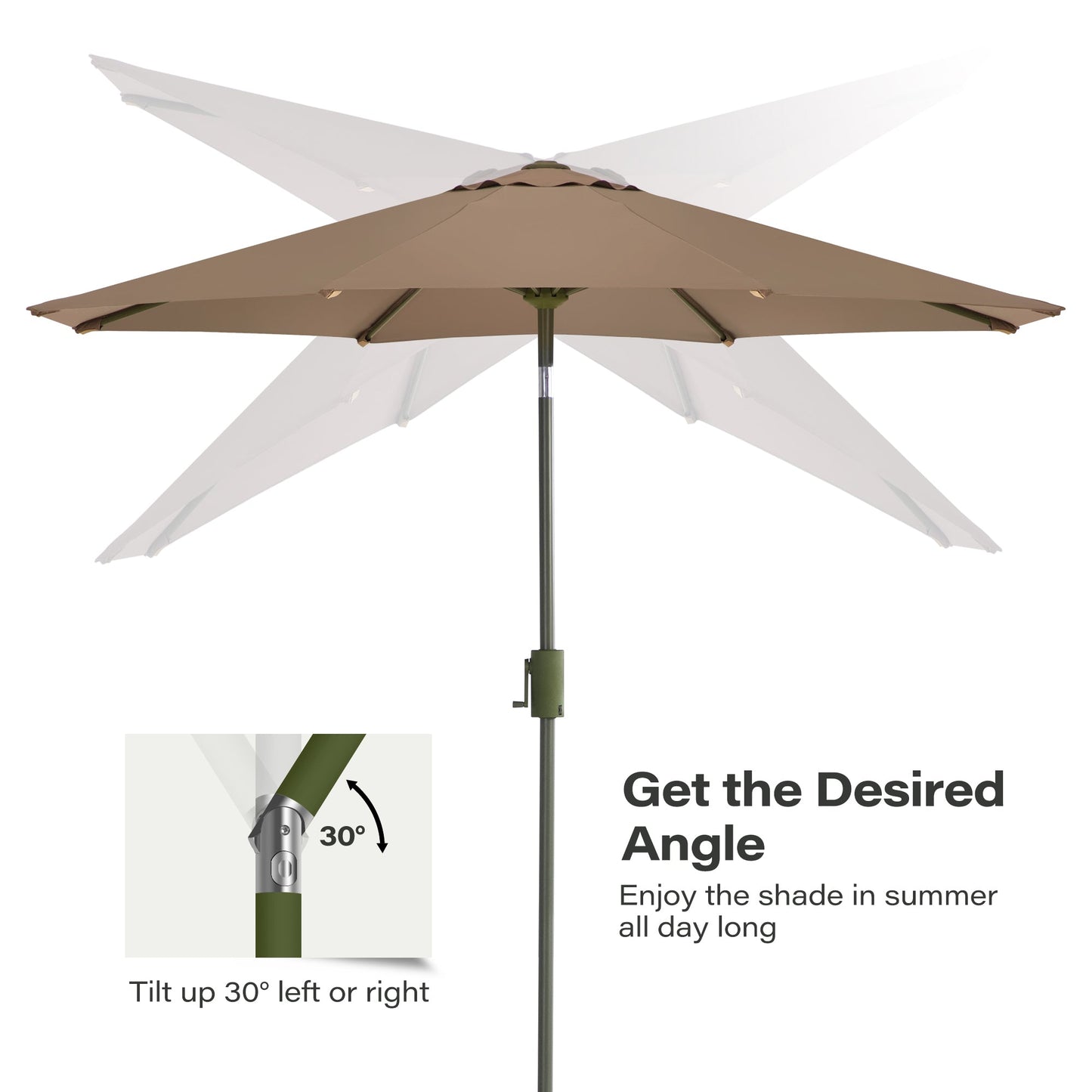 LAUSAINT HOME 9' Outdoor Patio Umbrella
