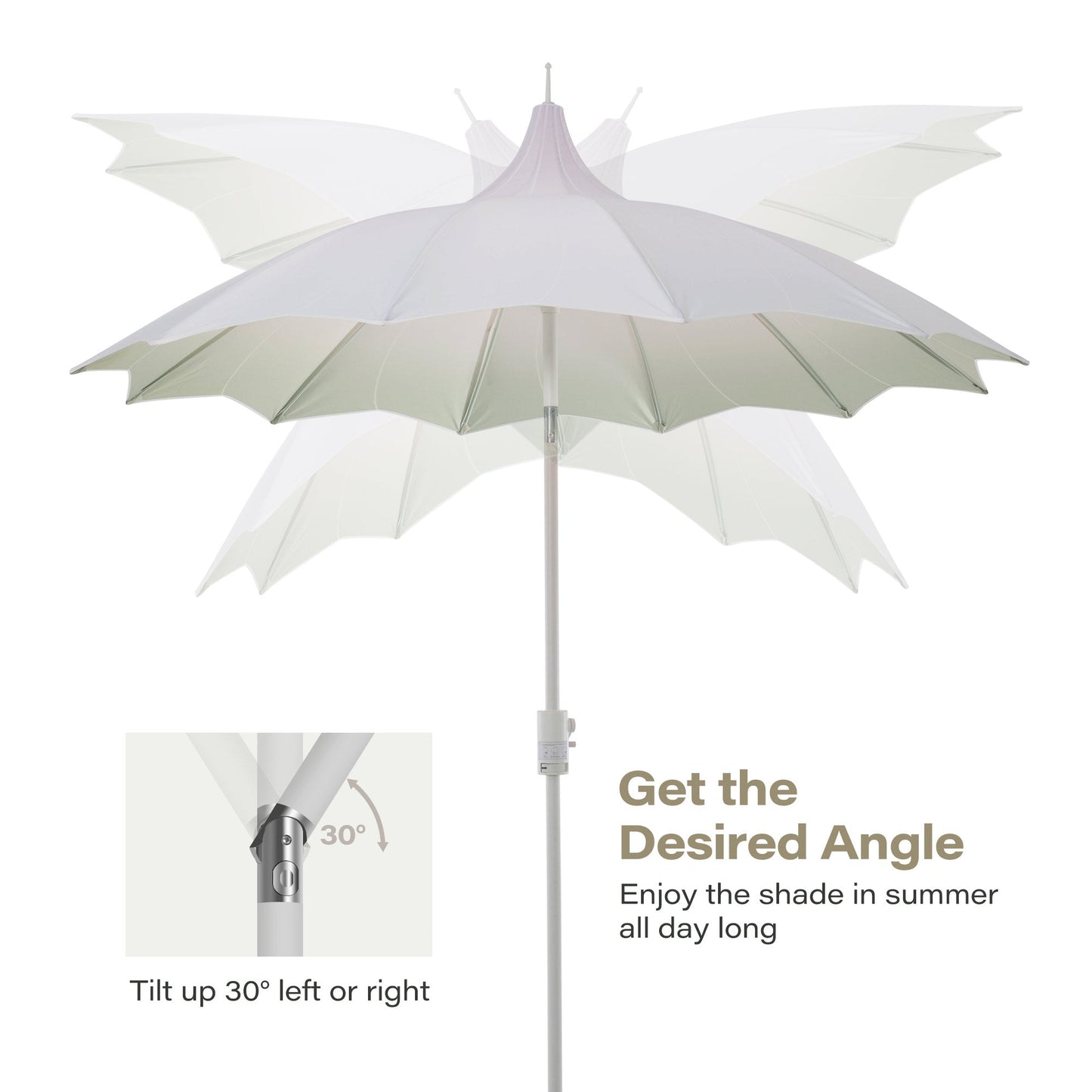 LAUSAINT HOME 9FT  Pergoda Patio Umbrella