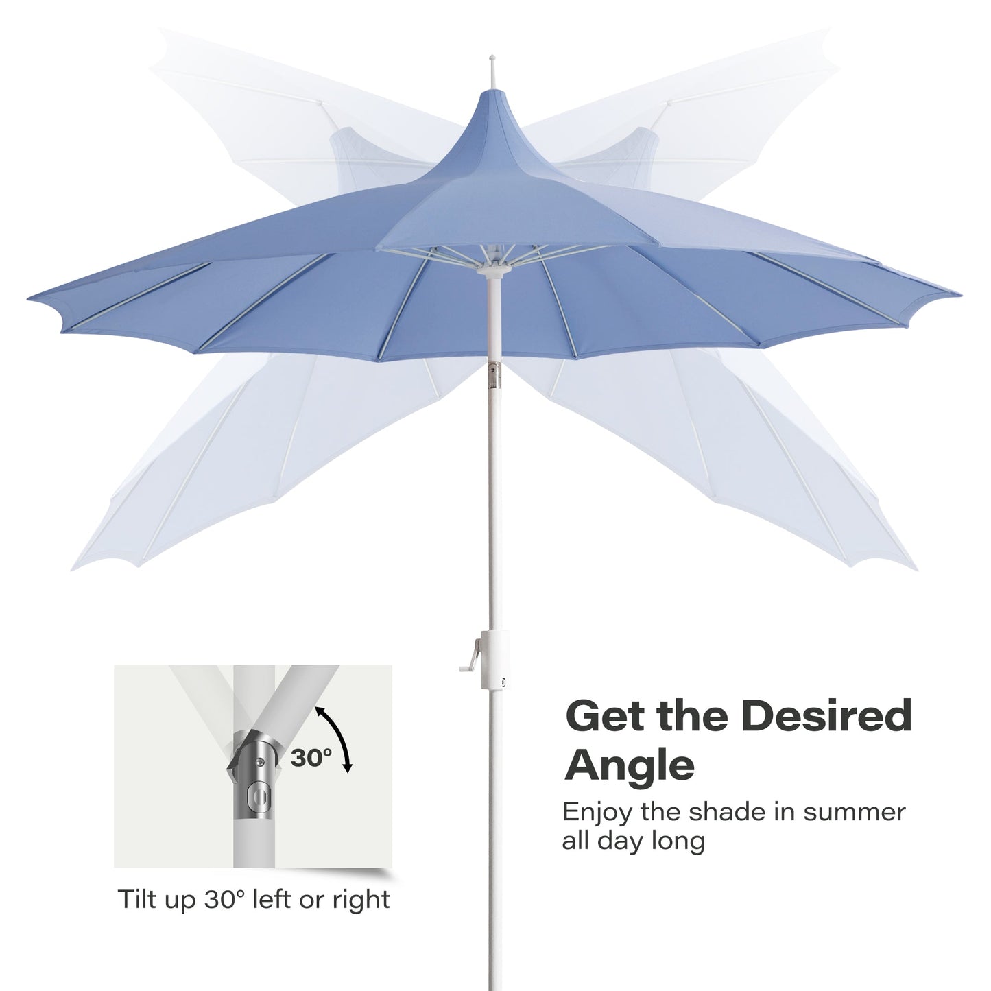 LAUSAINT HOME 9FT Patio Offset Umbrella